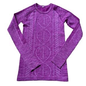 Lululemon Rest Less Pullover Sweater Heathered Ultra Violet Size 2